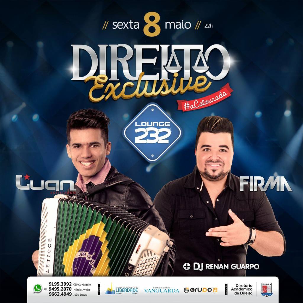 O show é no Lounge 232 (Crédito: Divulgação)