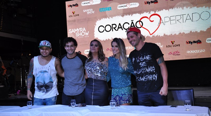 Tierry, Rafael Almeida, Samyra, Flávia Viana e Dado Dolabella (Crédito: Bruno Brandão)