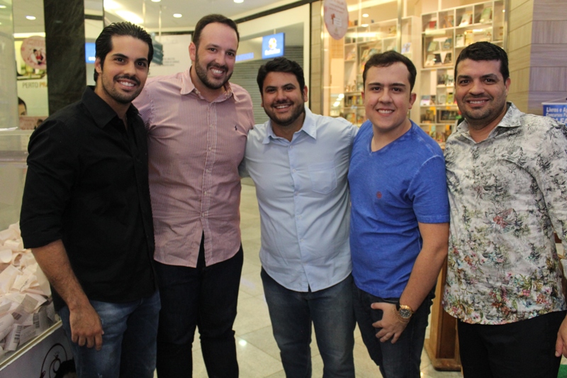 Diego Vila Nova, Thiago Patriota, Rodrigo Bodocó, Neto Torres e Péricles Vasconcelos (Crédito: Juelayne Gondim)
