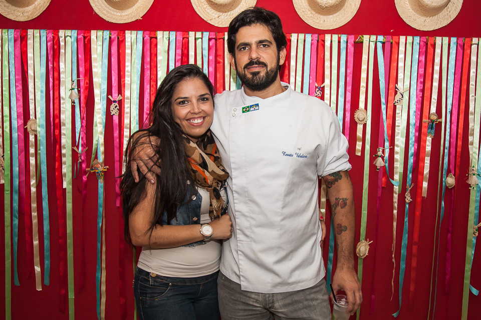 Sheyla Mendes e o Cheff Renato  (Crédito: Jorge Farias)