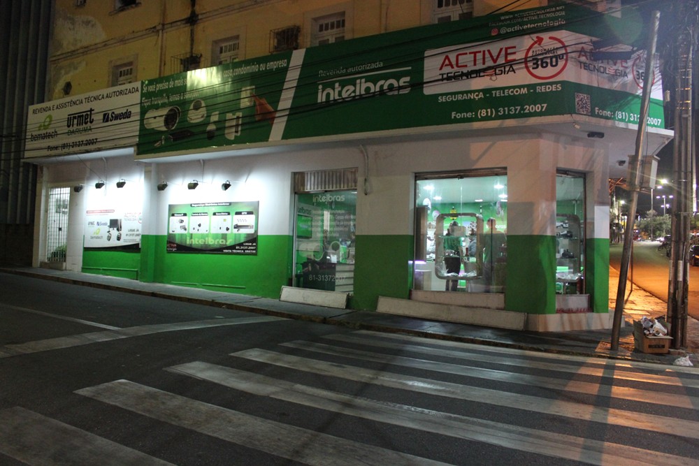 A loja da Intelbras em Caruaru, localizada na Rua Martins Júnior, nº 09, no Centro (Crédito: Juelayne Gondim)