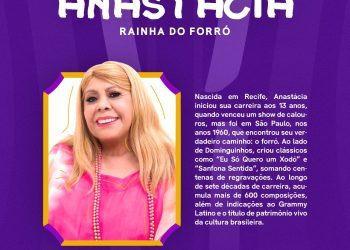 Rainha do Forró, Anastácia é anunciada como homenageada do São João de Caruaru 2026