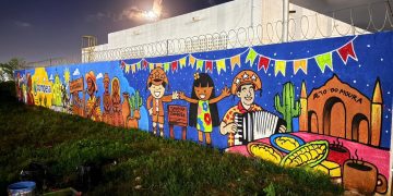 Compesa promove grafitagem na ETE do Alto do Moura